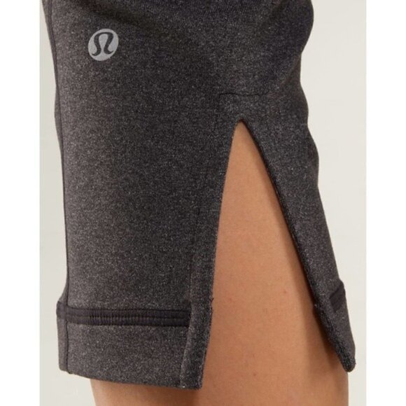 LULULEMON Tadasana Slit Crop 2 Heathered Black Gray - Picture 4 of 7